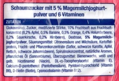 Lista de ingredientes del producto Katjes für Dich Joghurt Himmlisch-Soft Katjes 200g