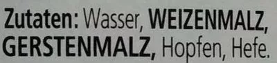 Lista de ingredientes del producto Alkoholfreie Weisse Grünbacher, Schlossbrauerei Grünbach 0,5 l