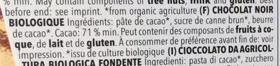 Lista de ingredientes del producto Feine Bitter 71% Cacao Vivani 100 g