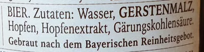 Lista de ingredientes del producto alkoholfrei Würzburger Hofbräu 0,33 l