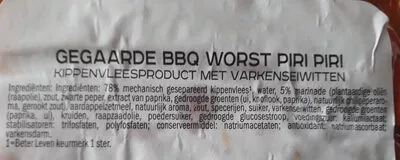 Lista de ingredientes del producto BBQ worstjes  420