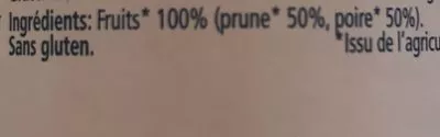 Lista de ingredientes del producto Purée Prune et poire Hipp 