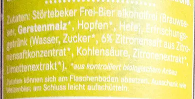 Lista de ingredientes del producto Strandräuber Zitrone Strandräuber, Störtebeker 0,33 l