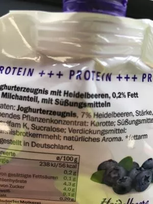 Lista de ingredientes del producto Milbona Skyr Heidelbeere Milbona 