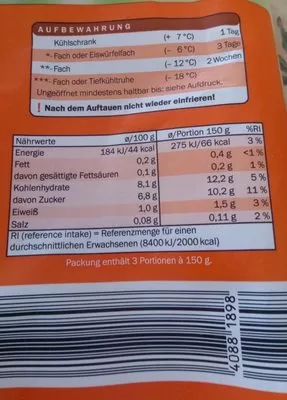 Lista de ingredientes del producto Smoothie pêche,carottes,pomme,ananas,potiron Lidl 450 g