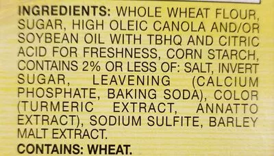 Lista de ingredientes del producto Thin Wheat Crackers Savoritz 8.5 oz