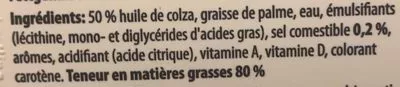 Lista de ingredientes del producto Margarine Bellasan 