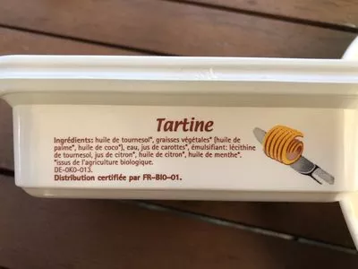 Lista de ingredientes del producto Tartine , margarine Vitaquell 250 gr