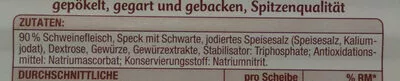 Lista de ingredientes del producto Delikatess Krusten Schinken Gut & Günstig, Edeka 100 g