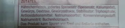 Lista de ingredientes del producto Delikatess Hähnchenbrust Gut & Günstig 