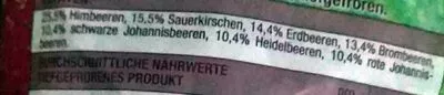 Lista de ingredientes del producto Beerenmischung mit Sauerkirschen Gut & Günstig 750 g ℮