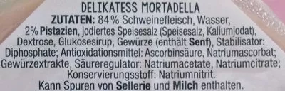 Lista de ingredientes del producto Delikatess Mortadella mit Pistazien Gut & Günstig, Edeka 200 g