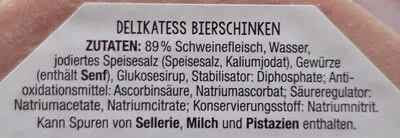 Lista de ingredientes del producto Bierschinken Gut & Günstig,  Edeka 200 g