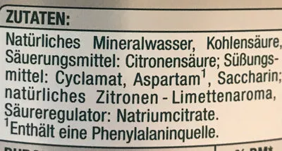 Lista de ingredientes del producto Zitrone Zero Edeka, Gut & Günstig 1,5 l