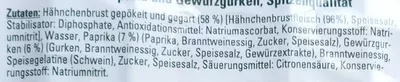 Lista de ingredientes del producto Hähnchenbrust in Aspik K-Classic 200 g