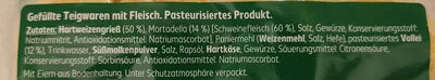 Lista de ingredientes del producto Tortelloni Carne Kaufland 250 g