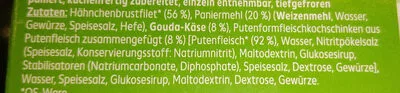 Lista de ingredientes del producto Hähnchen Corden Bleu K-Classic,  Kaufland 500 g