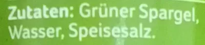 Lista de ingredientes del producto Grüner Stangenspargel REWE Beste Wahl 330g