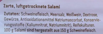 Lista de ingredientes del producto Salame Emilia Rewe, REWE Feine Welt 80 g