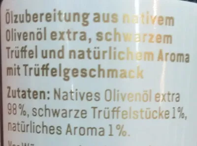 Lista de ingredientes del producto Trüffelöl Rewe 