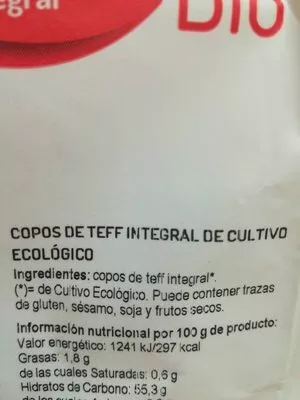 Lista de ingredientes del producto   250 g