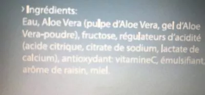 Lista de ingredientes del producto Bebida con aloe vera  