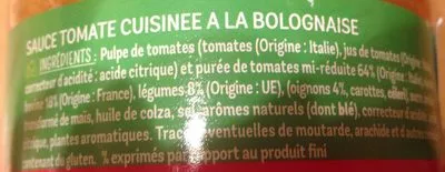 Lista de ingredientes del producto Sauce bolognaise Fiorini 