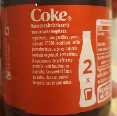 Lista de ingredientes del producto Coca-Cola Coca-Cola 50 cl