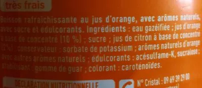 Lista de ingredientes del producto Fanta orange Fanta 