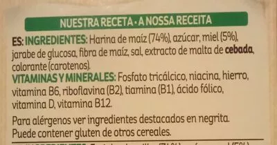 Lista de ingredientes del producto Miel pops Kellogg's 375 g