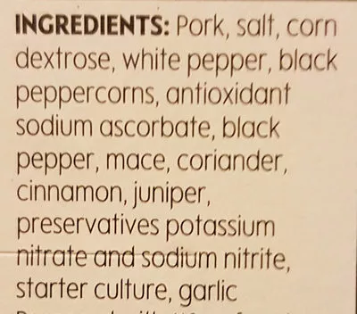 Lista de ingredientes del producto Diced Pancetta Waitrose Cook's Ingredients 154 g