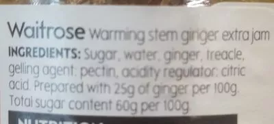 Lista de ingredientes del producto Stem Ginger Preserve Waitrose 