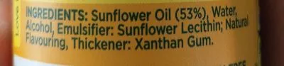 Lista de ingredientes del producto Golden sunflower oil cooking spray Frylight 190ml