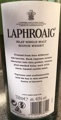 Lista de ingredientes del producto Four Oak Laphroaig 1l