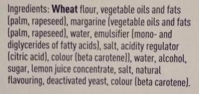 Lista de ingredientes del producto Jus Rol Shortcrust Pastry Ready Rolled Jus-Rol 320 g