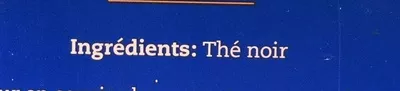 Lista de ingredientes del producto Thé corsé Tetley, Tata Global Beverages 100 g, 40 sachets ronds