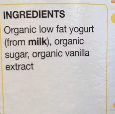 Lista de ingredientes del producto Rachel's organic bio live yogurt Rachel's, Rachel's Organic 450g