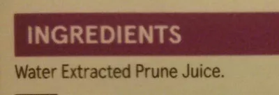 Lista de ingredientes del producto Prune juice Tesco 1 l