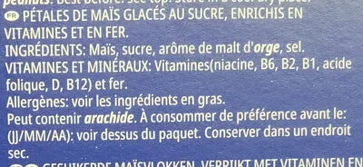 Lista de ingredientes del producto  Kellogg's 450 g