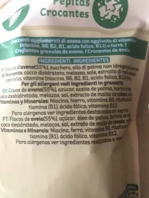 Lista de ingredientes del producto Extra original Kellogg's 500 g