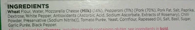 Lista de ingredientes del producto Pepperoni Pizza Asda 330 g