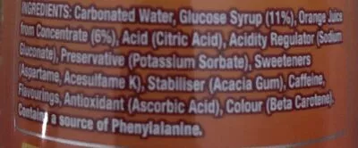 Lista de ingredientes del producto Lucozade orange Lucozade 