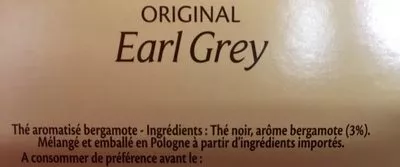 Lista de ingredientes del producto Earl Grey Twinings 100 g