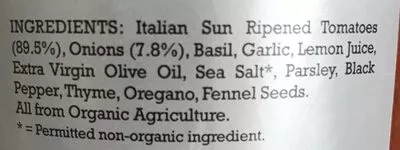 Lista de ingredientes del producto Bolognese sauce Mr Organic 