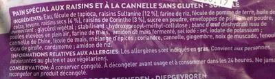 Lista de ingredientes del producto Pain aux raisins Genius 400 g