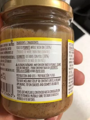 Lista de ingredientes del producto Peanut butter  