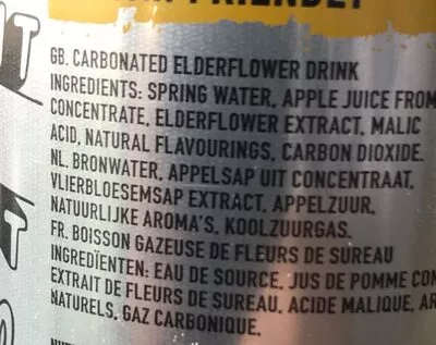 Lista de ingredientes del producto Real squeezed elderflower Dalston's 