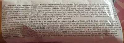 Lista de ingredientes del producto 7-days Croissant Peanut 80G 7 Days 