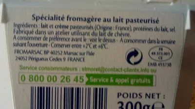 Lista de ingredientes del producto  St moret, Fromarsac, Savencia 300g