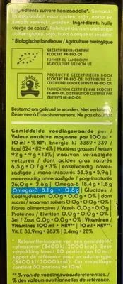 Lista de ingredientes del producto Huile De Colza Bio 500ml Delhaize 500 ml